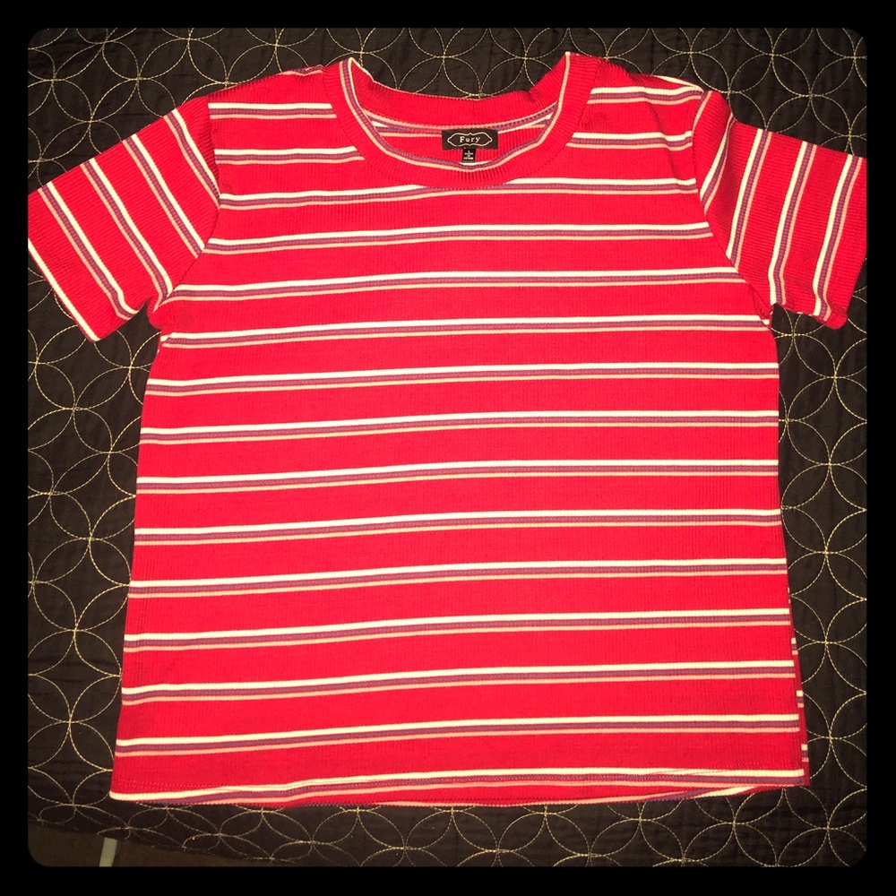 Cropped striped T